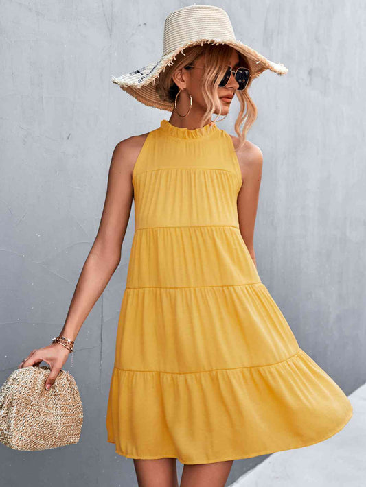 Tie Back Tiered Dress