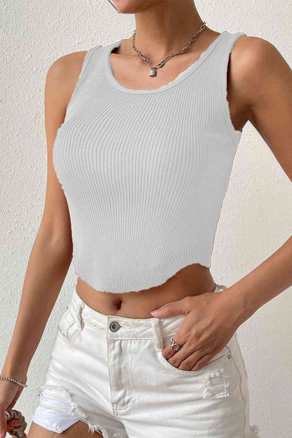 Ribbed Sleeveless Knit Top