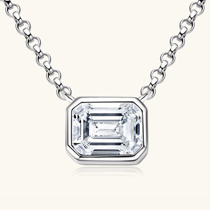 Radiant Moissanite Solitaire Pendant