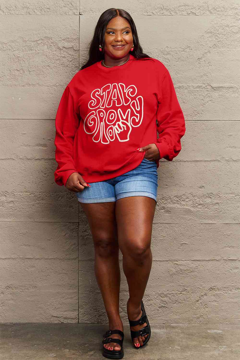 Stay Groovy Graphic Sweatshirt