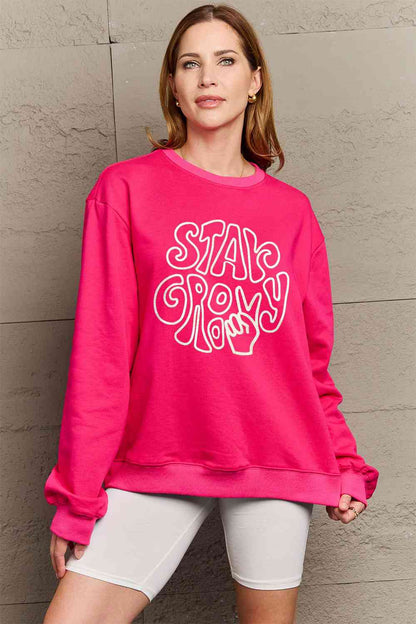 Stay Groovy Graphic Sweatshirt