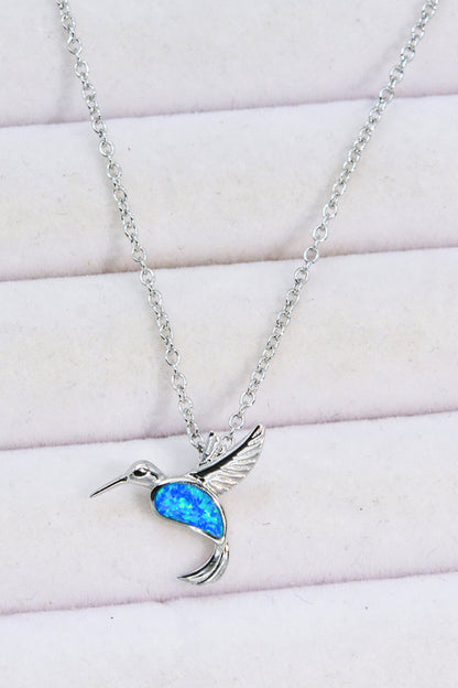 Opal Hummingbird Necklace