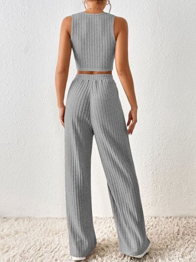 Ribbed Tank and Pants Set