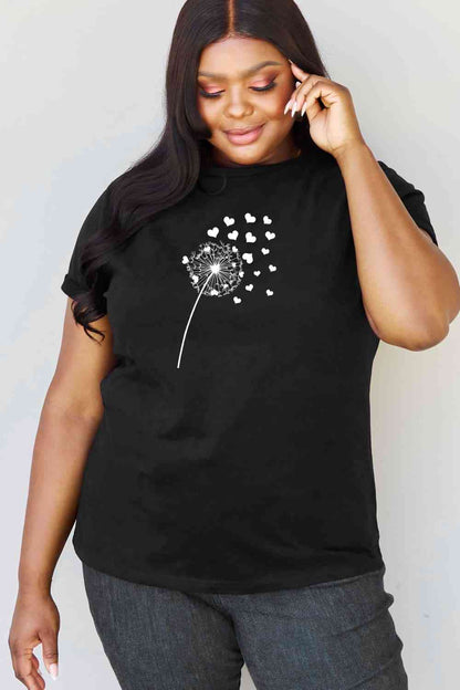 Dandelion Heart Graphic Cotton Tee