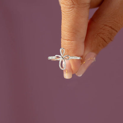 Looped Cross Ring