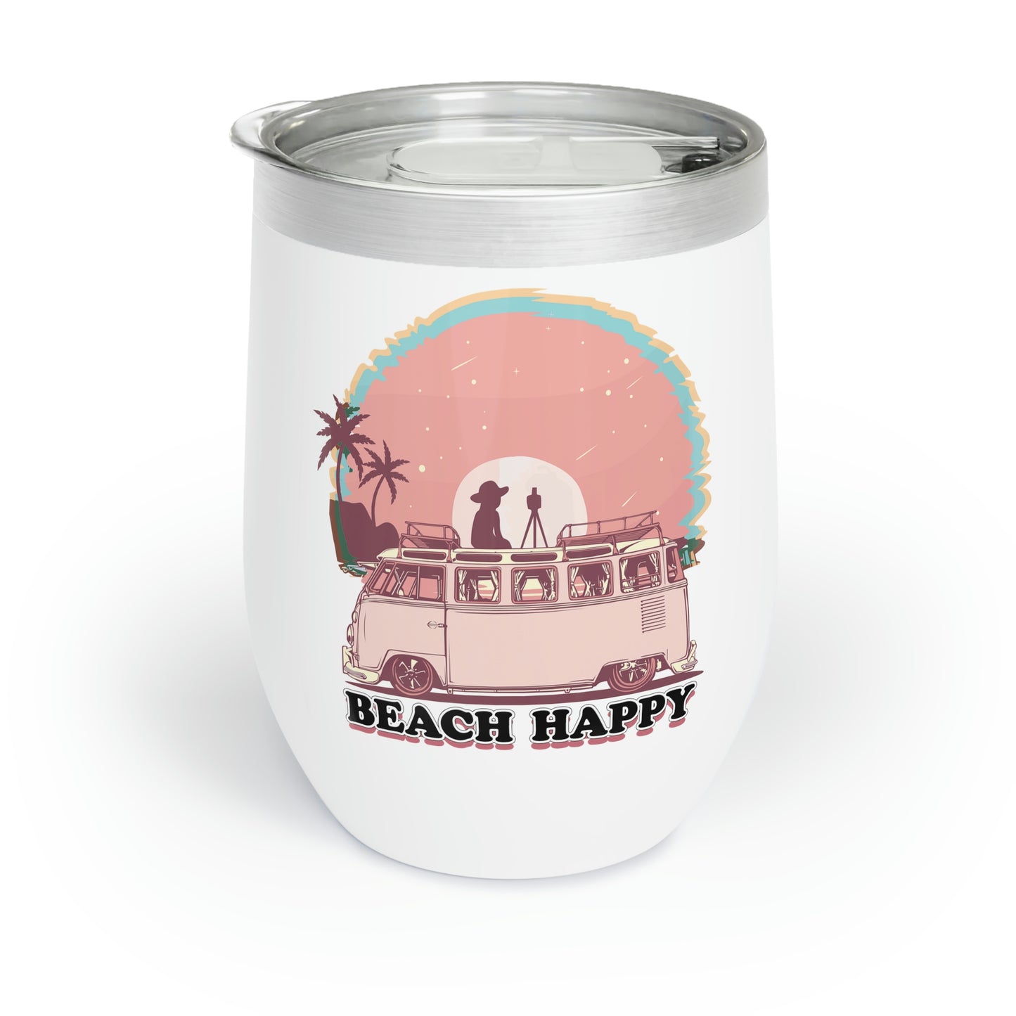 Beach Happy Wine Tumbler