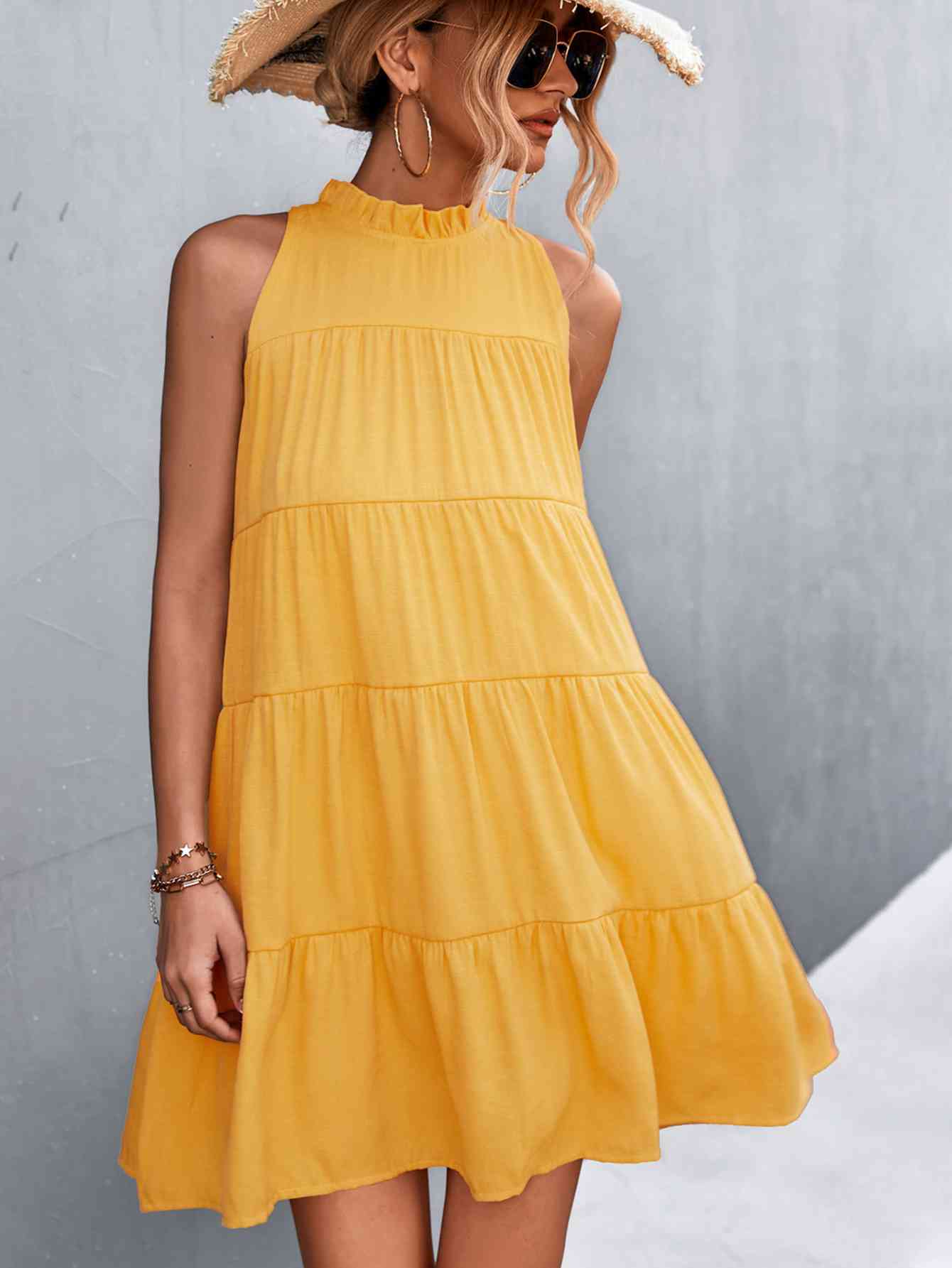 Tie Back Tiered Dress