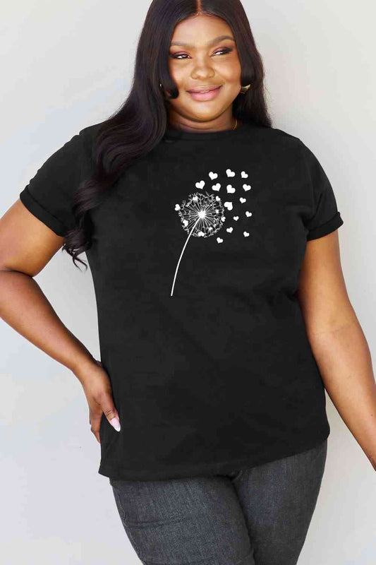 Dandelion Heart Graphic Cotton Tee