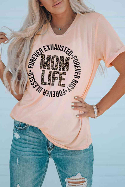 MOM LIFE Cuffed Tee