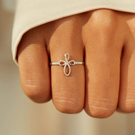 Looped Cross Ring