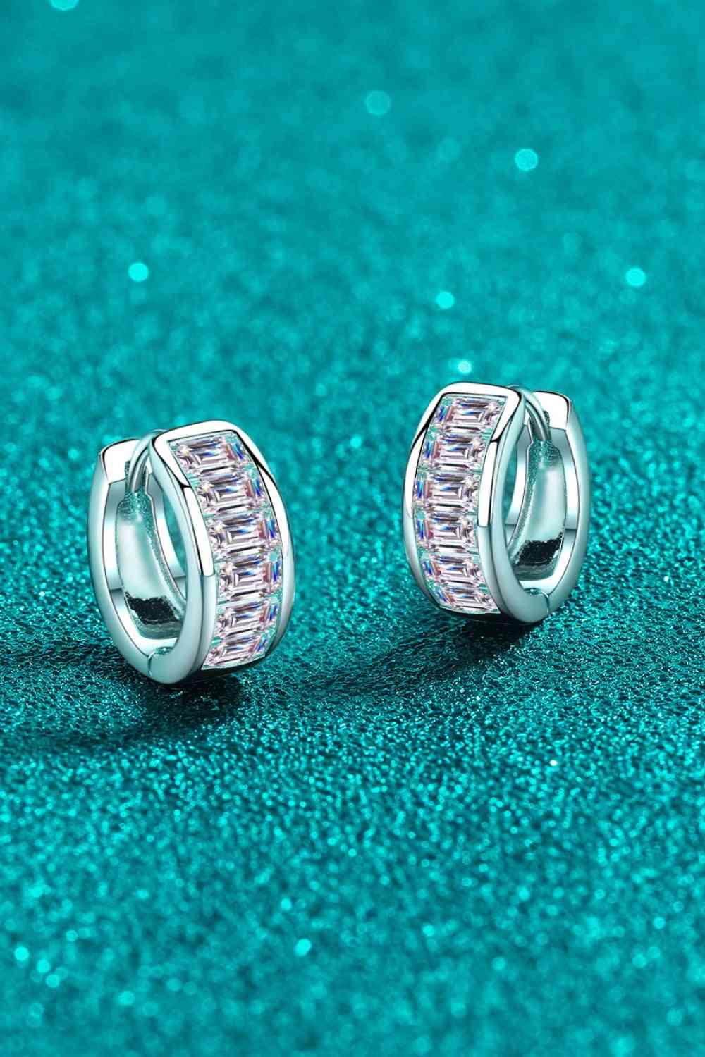 Moissanite Huggie Earrings