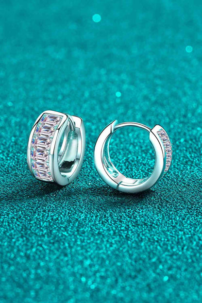 Moissanite Huggie Earrings