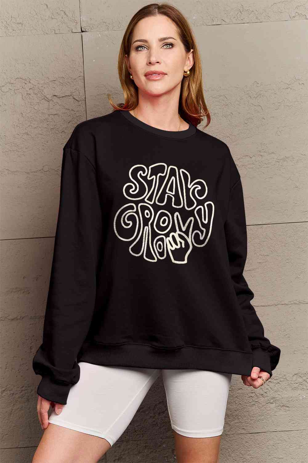 Stay Groovy Graphic Sweatshirt