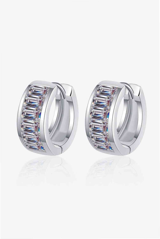 Moissanite Huggie Earrings