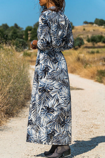 Botanical Maxi Shirt Dress