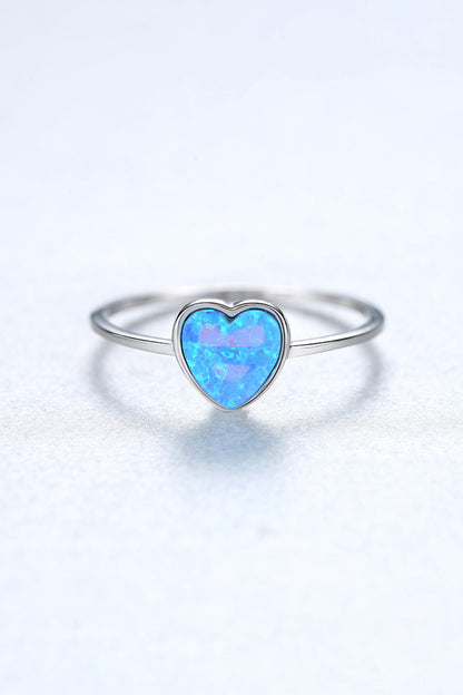 Opal Heart Ring