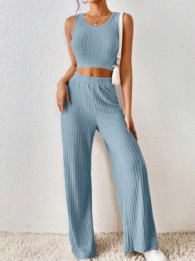 Ribbed Tank and Pants Set