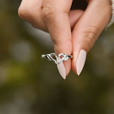 Hand Heart Open Ring