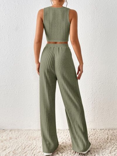 Ribbed Tank and Pants Set