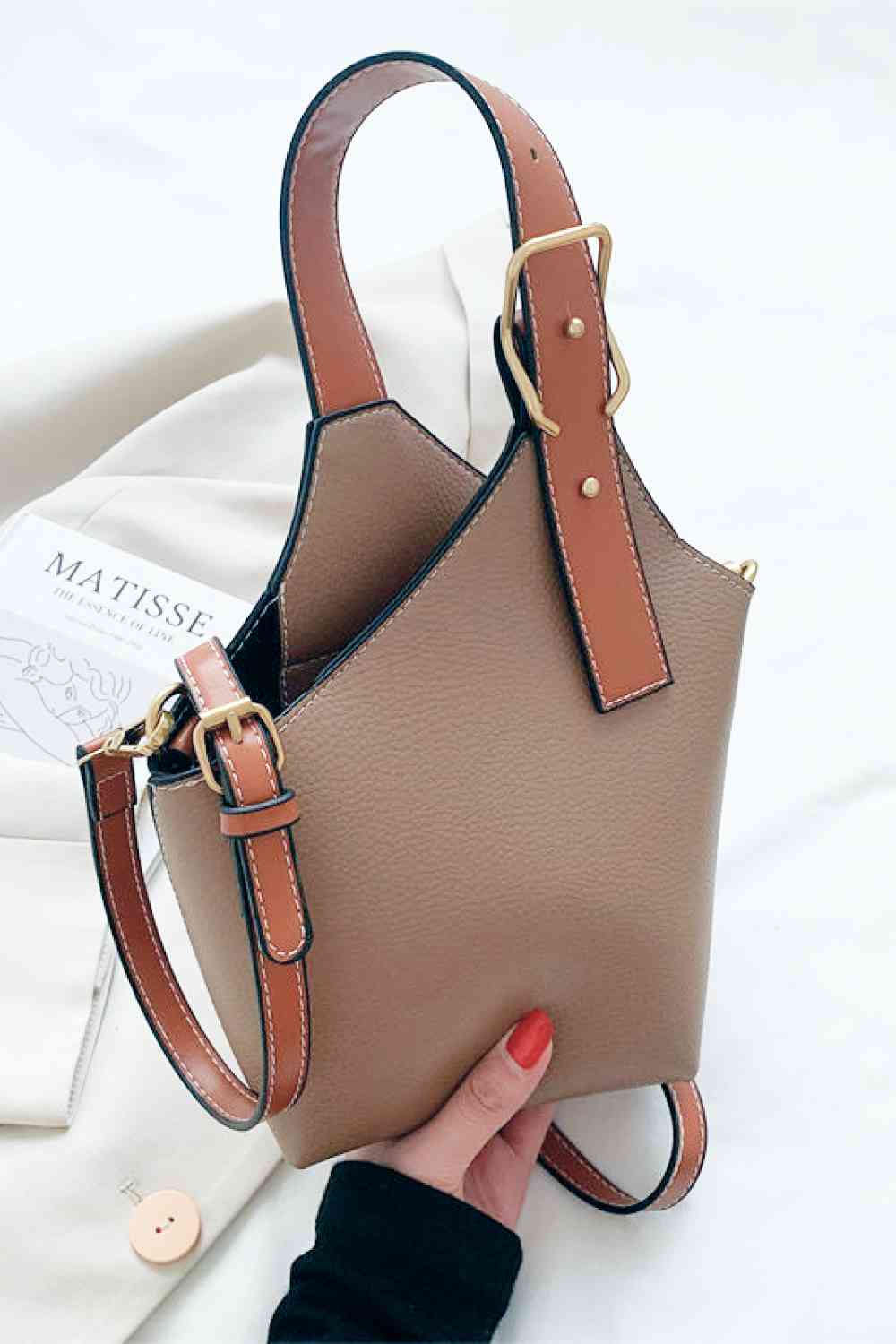 Vegan Leather Bucket Bag