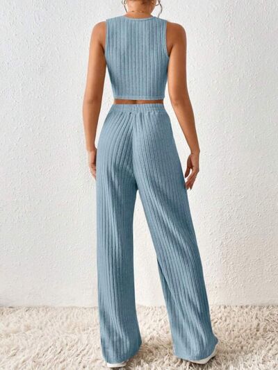 Ribbed Tank and Pants Set