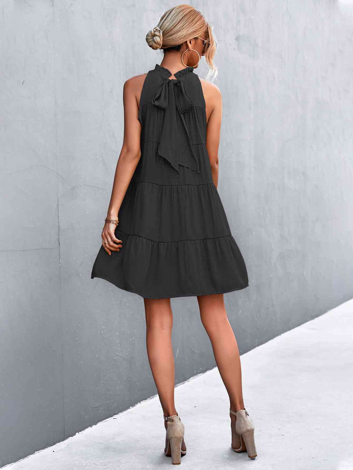 Tie Back Tiered Dress