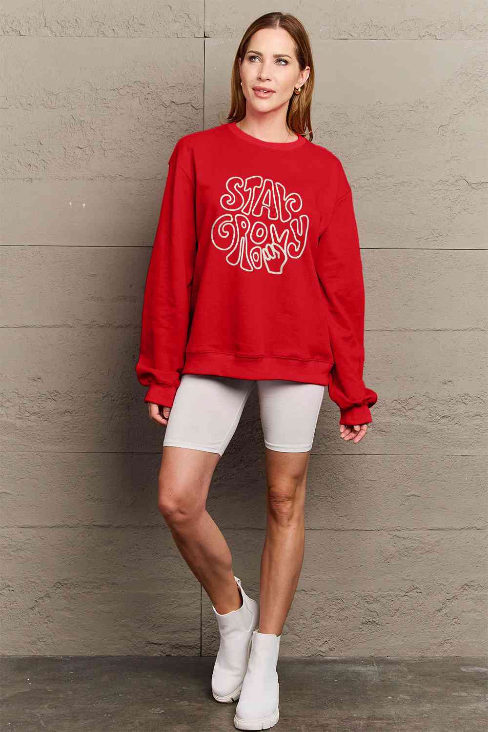 Stay Groovy Graphic Sweatshirt