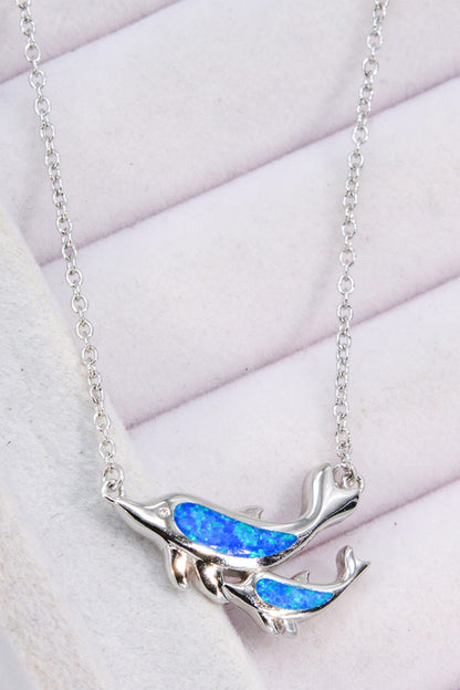 Opal Dolphin Necklace