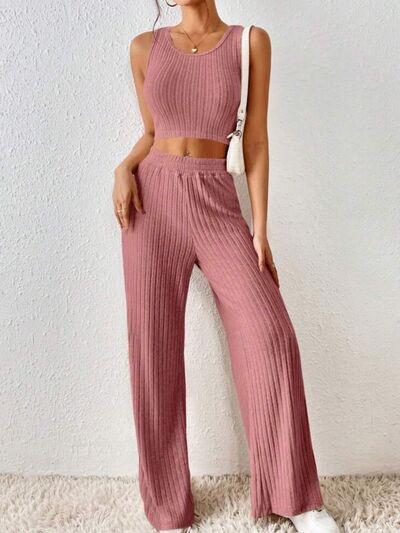 Ribbed Tank and Pants Set