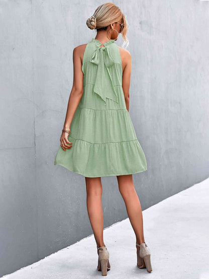 Tie Back Tiered Dress