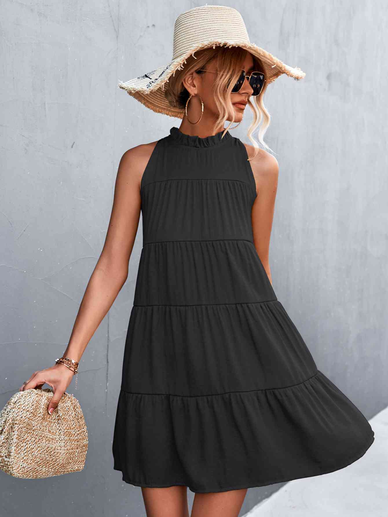 Tie Back Tiered Dress