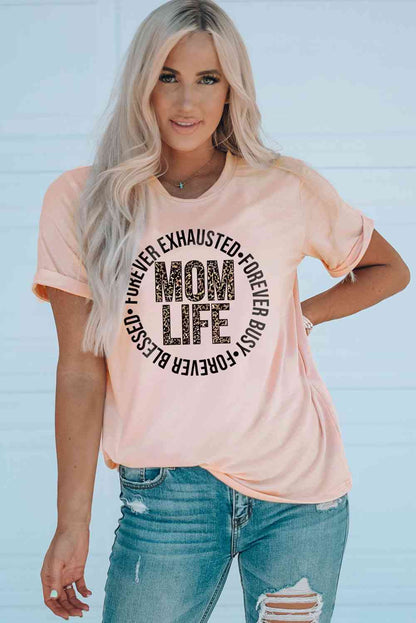 MOM LIFE Cuffed Tee