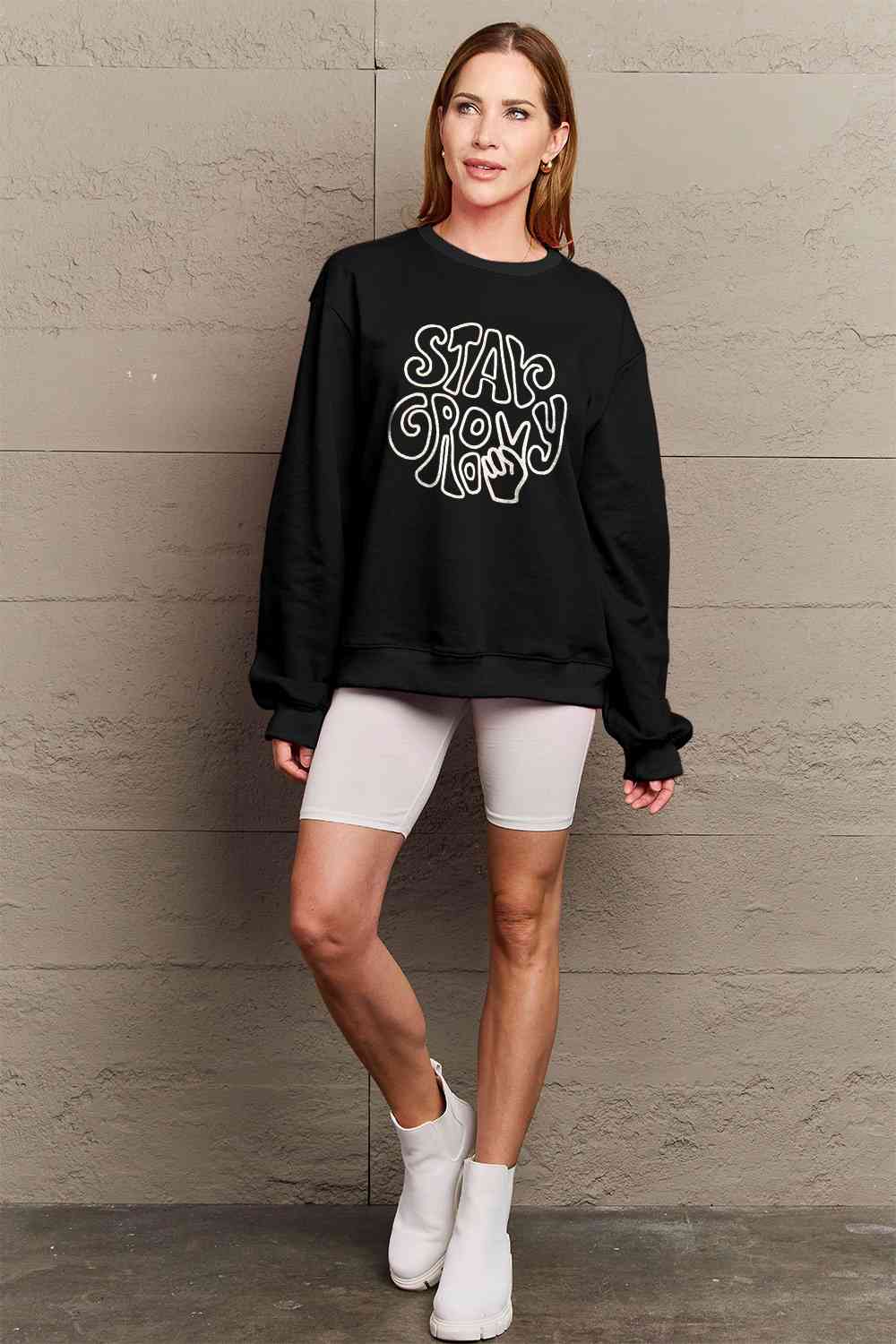 Stay Groovy Graphic Sweatshirt