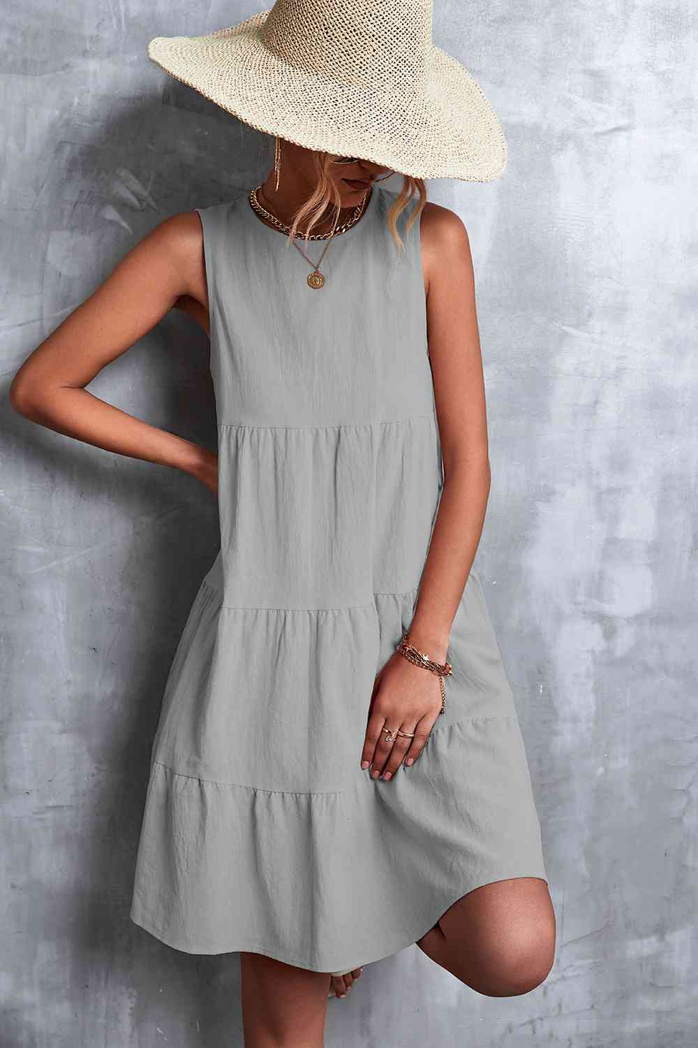 Sleeveless Tiered Dress