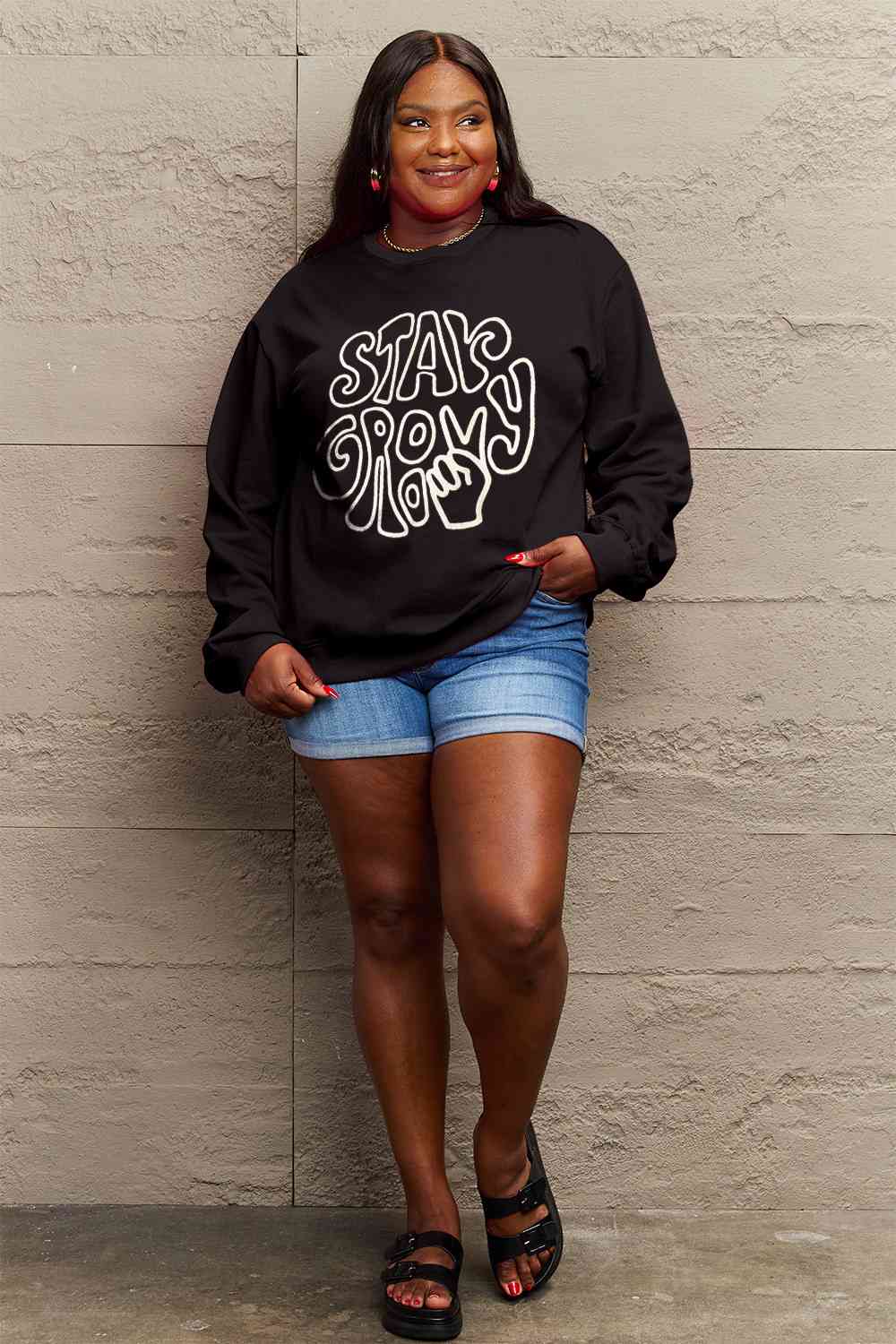 Stay Groovy Graphic Sweatshirt