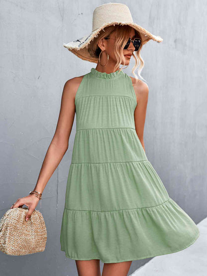 Tie Back Tiered Dress