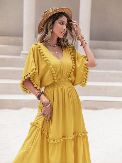 Tassel Trim Dress