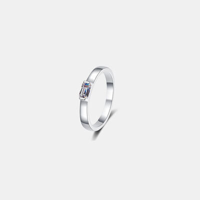 Clean Cut Moissanite Ring