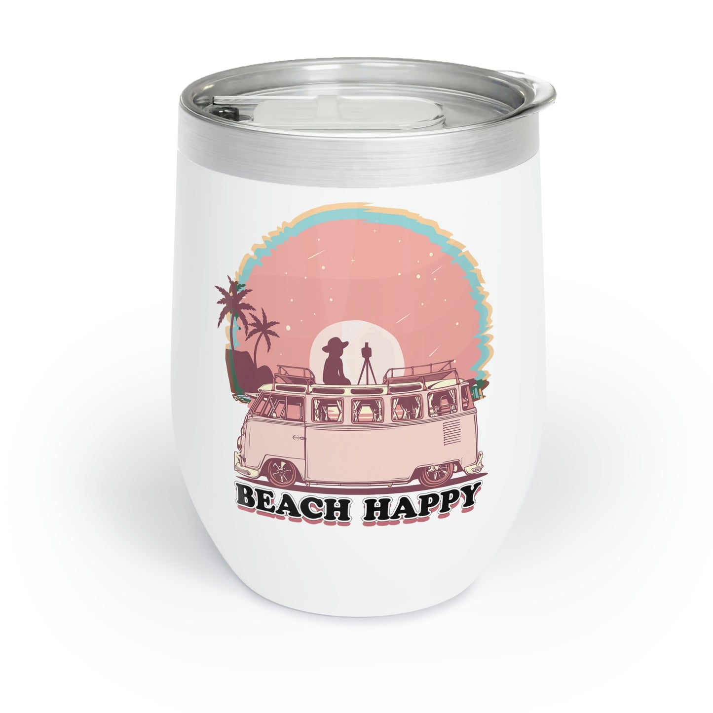 Beach Happy Wine Tumbler