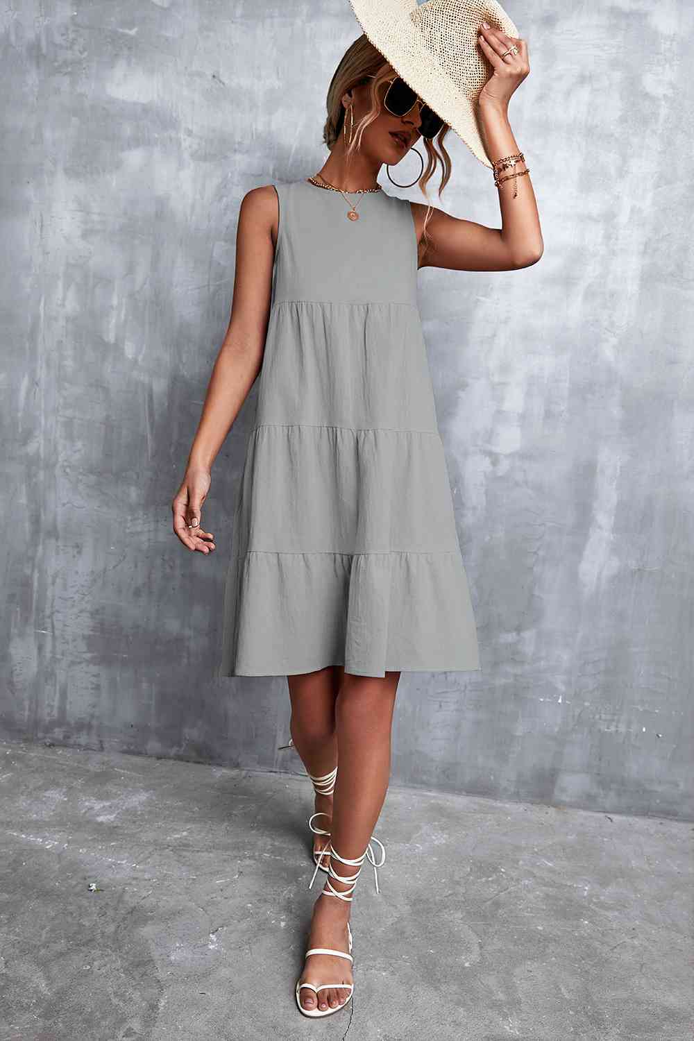 Sleeveless Tiered Dress