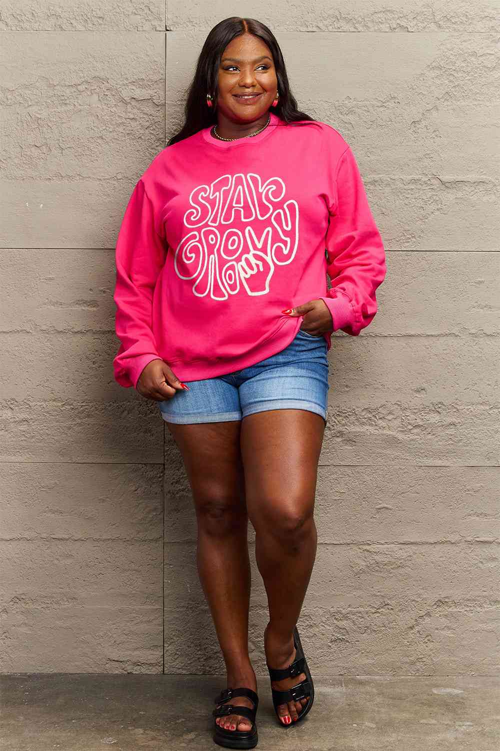 Stay Groovy Graphic Sweatshirt