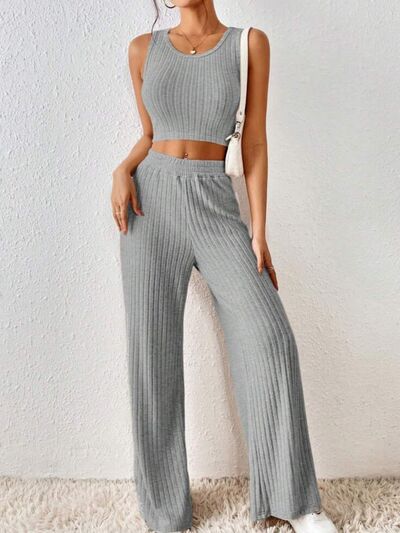 Ribbed Tank and Pants Set