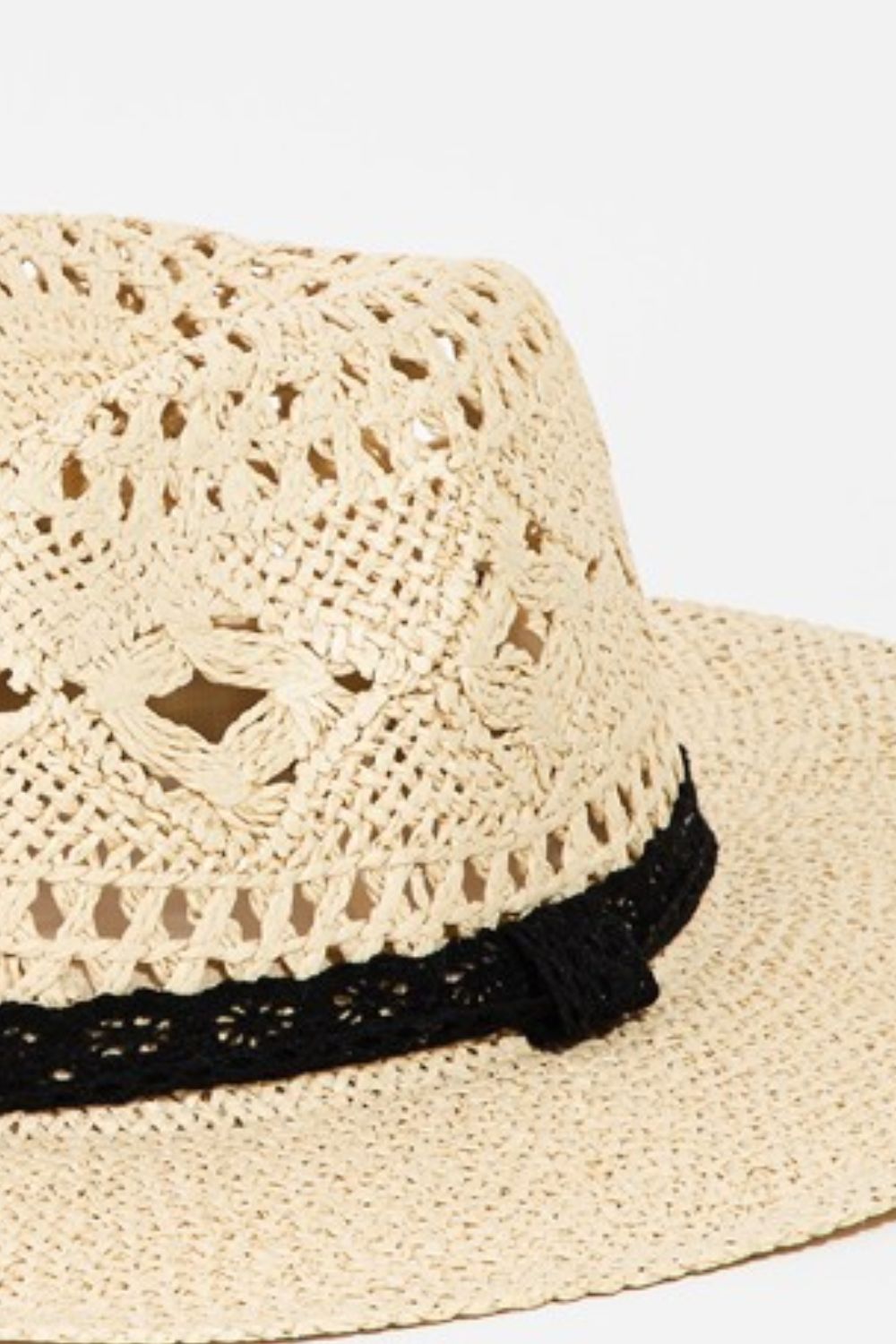 Lace Detail Wide Brim Hat