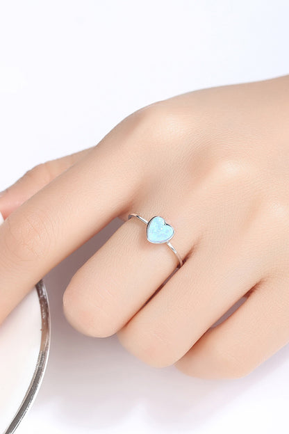 Opal Heart Ring