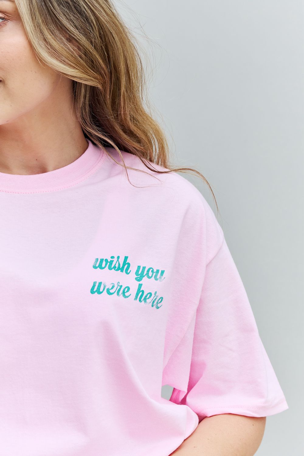 Wish You Were Here Oversized Graphic Tee