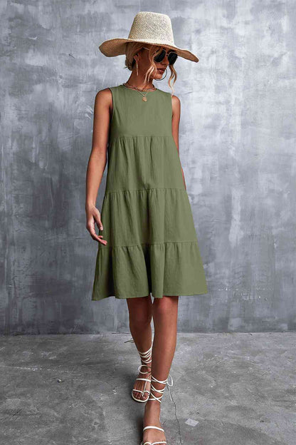 Sleeveless Tiered Dress