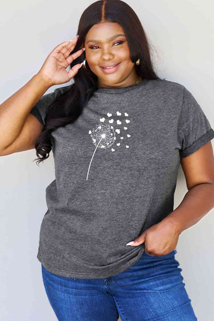 Dandelion Heart Graphic Cotton Tee