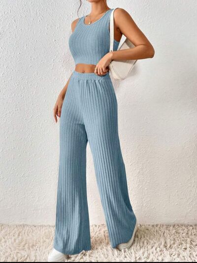 Ribbed Tank and Pants Set