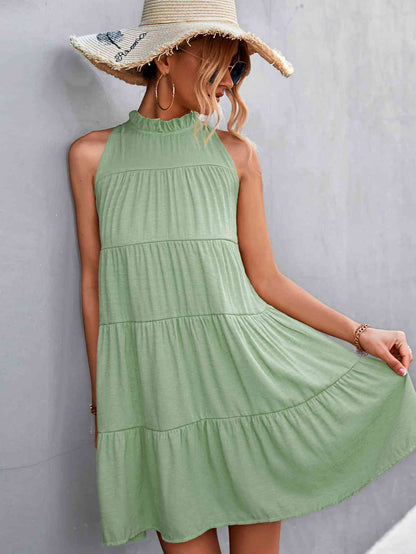 Tie Back Tiered Dress