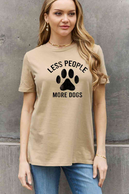 LESS PEOPLE MORE DOGS Graphic Cotton Tee